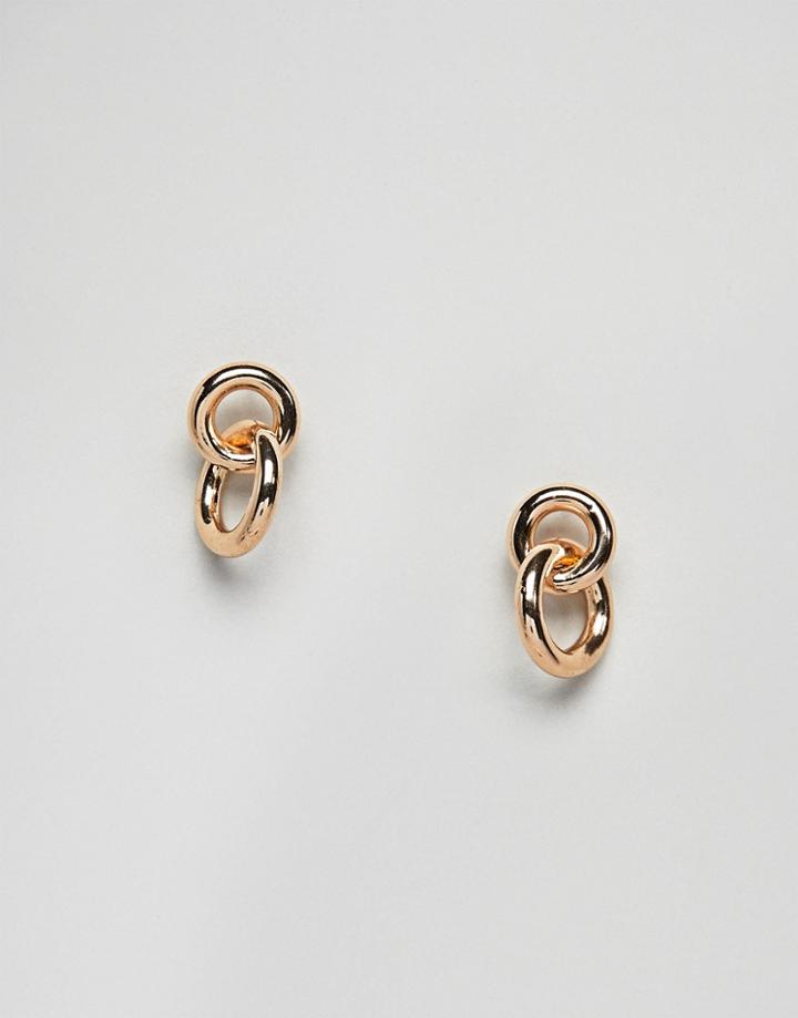Weekday Mini Link Hoop Earrings - Gold