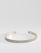 Asos Summer Etched Arm Cuff - Burnished Silver
