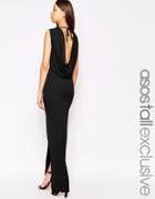 Asos Tall Sleeveless Cowl Back Maxi Dress - Black $44.00
