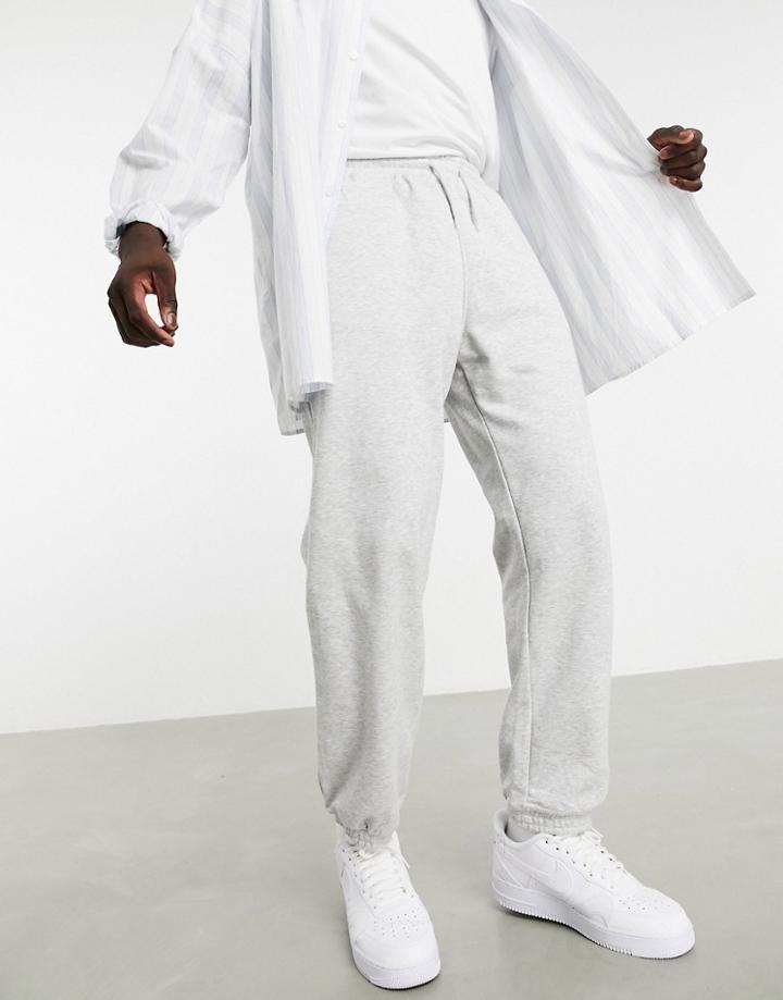 Weekday Standard Sweatpants In Gray Melange-grey