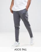 Asos Tall Tapered Joggers In Gray - Gray