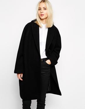 Weekday Oversized Car Coat - Black