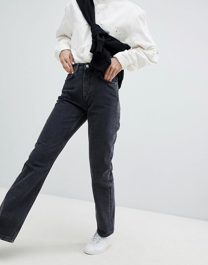 Weekday Voyage Crop Mom Jean - Black