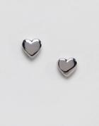 Ted Baker Harly Tiny Heart Stud Earrings In Silver