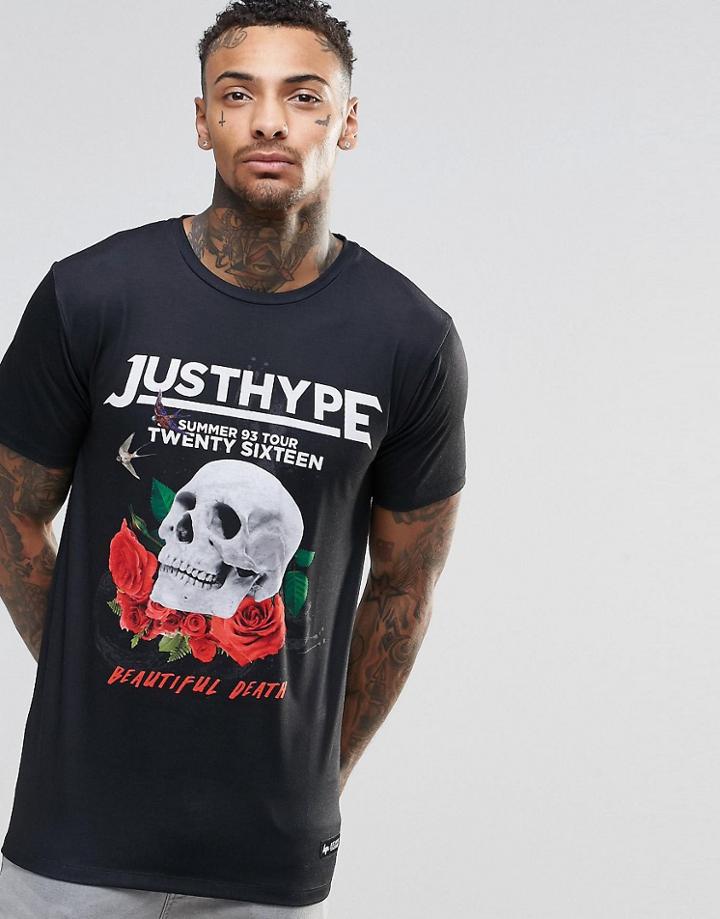 Hype Tour T-shirt With Skull - Black