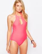 Seafolly Key Hole Swimsuit - Red Hot