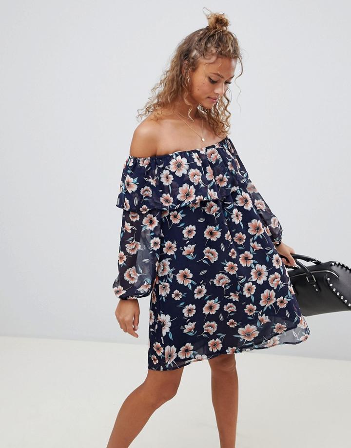 Glamorous Floral Off Shoulder Dress