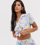 Sole East By Onia Exclusive Celeste Beach Shirt In Palm Print - Multi