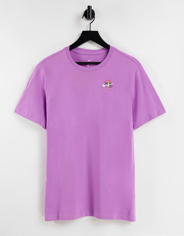 Nike Logo Twist Pack Lbr Embroidered Logo T-shirt In Purple