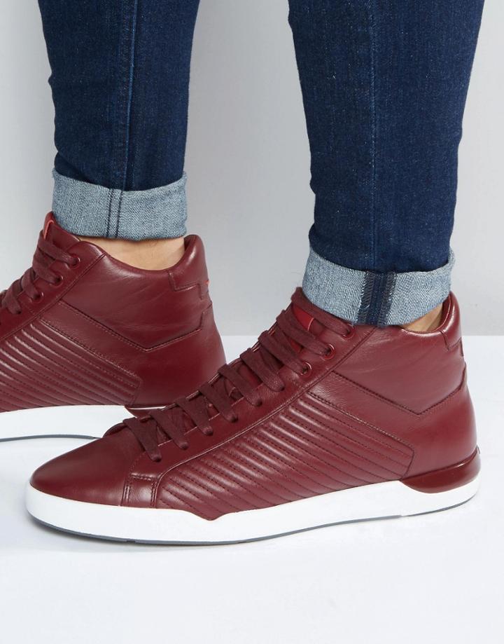 Hugo By Hugo Boss Fusion Hi Top Sneakers - Red