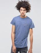 Systvm Meter Distressed T-shirt In Stripe - Blue