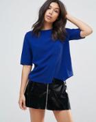 Frnch Cross Front Top - Blue