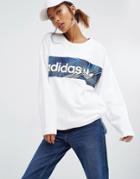 Adidas Originals Geology Print Block Sweatshirt - White