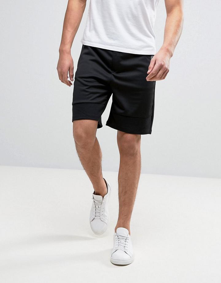 Kiomi Jersey Short With Technical Zip - Black