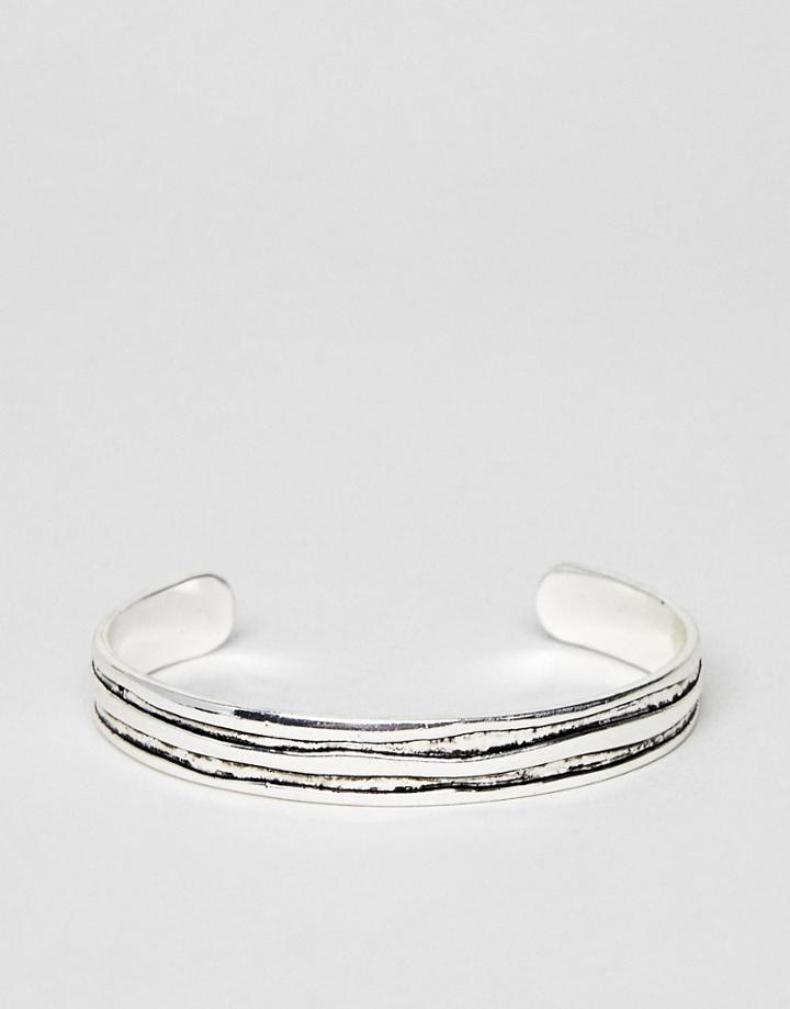 Icon Brand Premium Cuff In Antiqued Silver - Silver