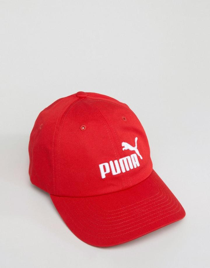 Puma Logo Cap In Red 5291941 - Red