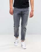 Esprit Slim Fit Jeans In Washed Gray Denim - Gray