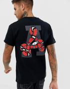 A London Snakes Back Print T-shirt - Black