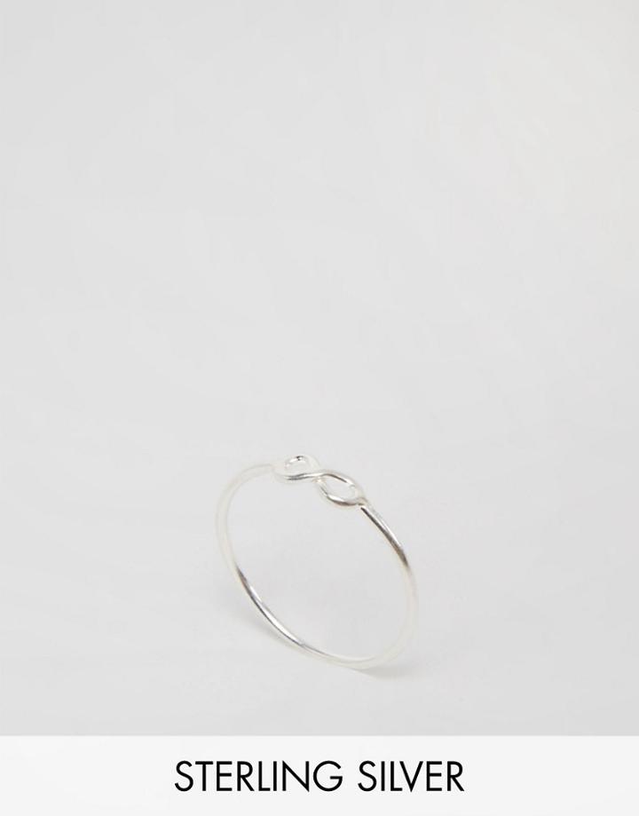 Reclaimed Vintage Sterling Silver Infinity Ring - Silver