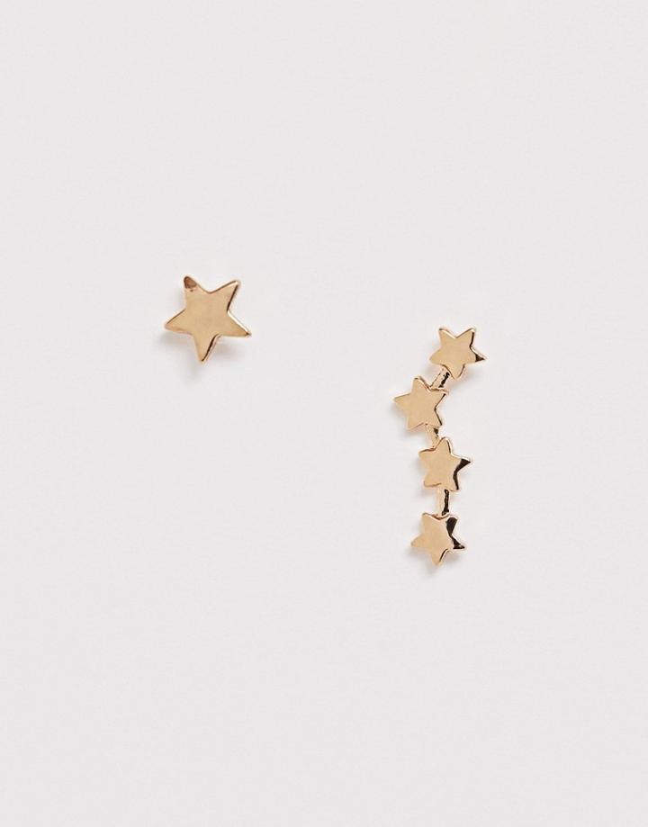 Pieces Star Constellation Studs In Gold - Gold