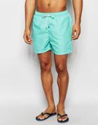 Oiler & Boiler Swim Shorts In Mid Length - Green