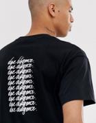 Due Diligence T-shirt With Back Logo In Black - Black