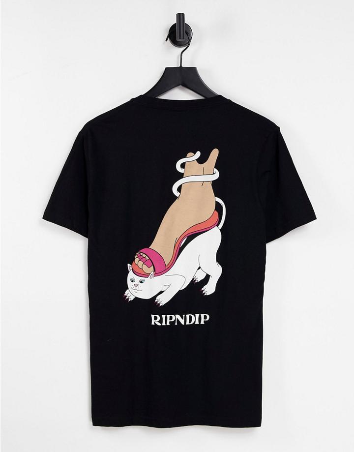 Ripndip Nermboutins Back Print T-shirt In Black