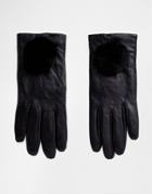 Paul Costelloe Real Leather Gloves - Black