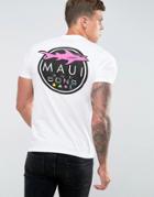 Maui Shark Logo Print T-shirt - White