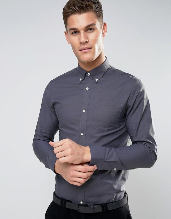 Jack & Jones Premium Oxford Shirt - Gray