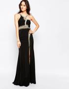 Forever Unique Skylar Maxi Dress With Twisted Embellishment - Black