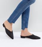 Asos Last Love Pointed Mules - Black