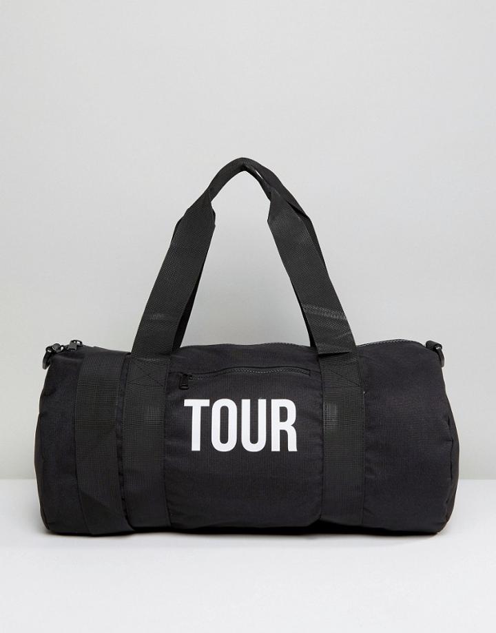 Reclaimed Vintage Tour Barrel Bag - Black
