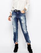 Diesel Rizzo Straight Leg Jeans With Distressing - Blue