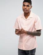 Midnight Surf Wail Revere Collar Shirt - Pink