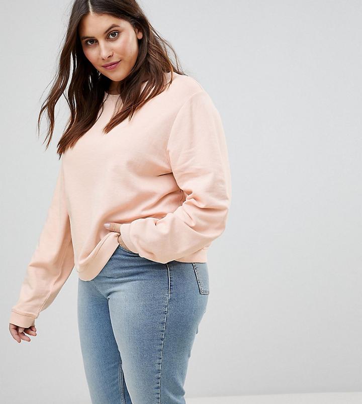 Asos Curve Cute Sweat - Pink