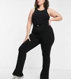 Dr Denim Plus Moxy Flare Jeans In Black