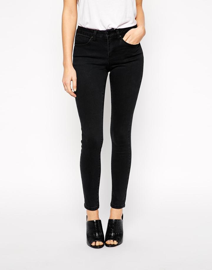 Asos 'sculpt Me' Premium Jean In Washed Black - Washed Black