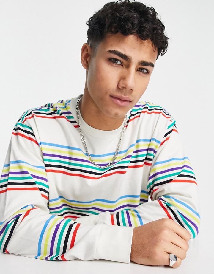 Levi's Skate Long Sleeve T-shirt In Stripe-multi