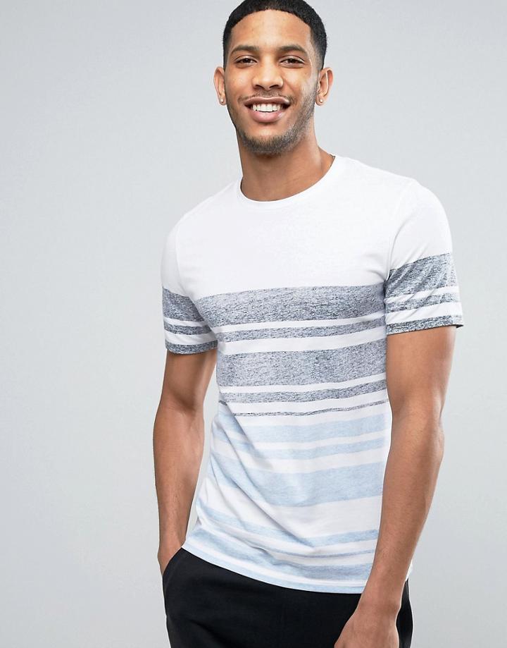 Produkt T-shirt With Multi Stripe - Navy