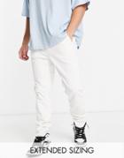 Asos Design Skinny Stretch Cord Pants In White