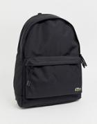 Lacoste Logo Backpack In Black