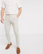 Asos Design Super Skinny Smart Pants In Ice Gray-grey
