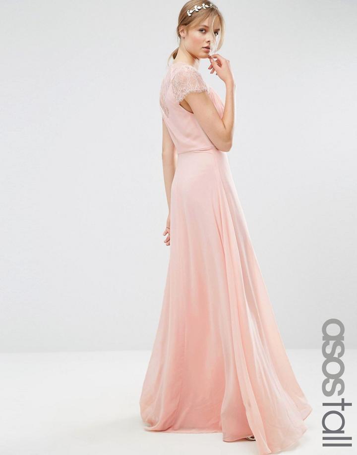 Asos Tall Kate Lace Maxi Dress - Beige