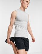 Asos 4505 Baselayer Tank In Recycled Polyester-grey