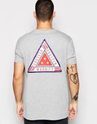 Asos T-shirt With Retro Triangle Chest Print - Gray Marl