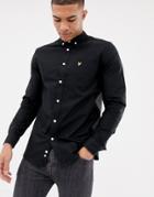 Lyle & Scott Long Sleeve Oxford Shirt In Black - Black