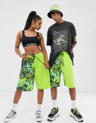 Crooked Tongues Rave Unisex Short In Spliced Neon