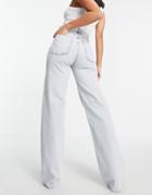 Mango 90s Straight Jeans In Bleach Blue-blues