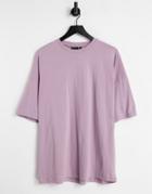 Asos Design Oversized T-shirt In Washed Purple